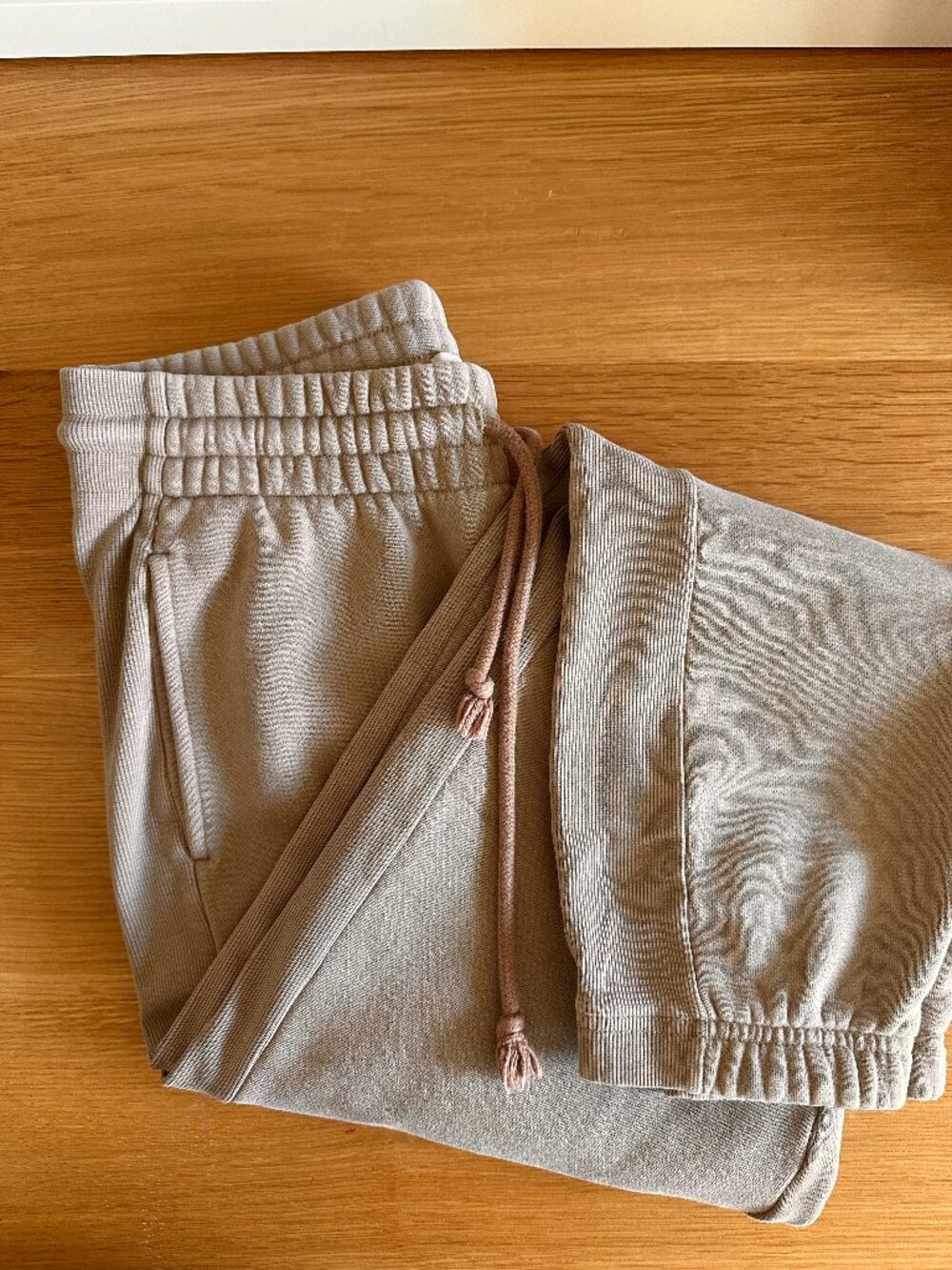 TNA tan light brown sweat pants